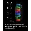 imageEnya CYBERG Stringless Smart Guitar Foldable Travel Backing Guitarra Builtin Drum Machine ampamp Bassline 20 instrument Sounds for OneMan Band App Interactive Chord Sheets For Adults ampamp Teens PurpleBlack