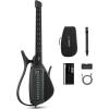 imageEnya CYBERG Stringless Smart Guitar Foldable Travel Backing Guitarra Builtin Drum Machine ampamp Bassline 20 instrument Sounds for OneMan Band App Interactive Chord Sheets For Adults ampamp Teens PurpleBlack
