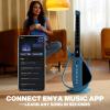 imageEnya CYBERG Stringless Smart Guitar Foldable Travel Backing Guitarra Builtin Drum Machine ampamp Bassline 20 instrument Sounds for OneMan Band App Interactive Chord Sheets For Adults ampamp Teens PurpleWhite