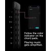 imageEnya CYBERG Stringless Smart Guitar Foldable Travel Backing Guitarra Builtin Drum Machine ampamp Bassline 20 instrument Sounds for OneMan Band App Interactive Chord Sheets For Adults ampamp Teens PurpleBlack