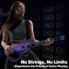 imageEnya CYBERG Stringless Smart Guitar Foldable Travel Backing Guitarra Builtin Drum Machine ampamp Bassline 20 instrument Sounds for OneMan Band App Interactive Chord Sheets For Adults ampamp Teens PurplePurple