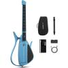 imageEnya CYBERG Stringless Smart Guitar Foldable Travel Backing Guitarra Builtin Drum Machine ampamp Bassline 20 instrument Sounds for OneMan Band App Interactive Chord Sheets For Adults ampamp Teens PurpleBlue