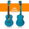 imageEnya Concert Ukulele 23 Inch Blue Solid Mahogany Top with Ukulele Starter Kit Includes Online Lessons TunerCase Strap Strings Capo Sand Shaker PickPolish Cloth EUC25D BUConcert blue