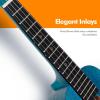 imageEnya Concert Ukulele 23 Inch Blue Solid Mahogany Top with Ukulele Starter Kit Includes Online Lessons TunerCase Strap Strings Capo Sand Shaker PickPolish Cloth EUC25D BUSoprano blue