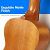 imageEnya Concert Ukulele 23 Inch Blue Solid Mahogany Top with Ukulele Starter Kit Includes Online Lessons TunerCase Strap Strings Capo Sand Shaker PickPolish Cloth EUC25D BUEUC25D Nature