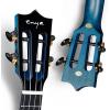 imageEnya EUCMAD Concert Ukulele Solid Gloss Mahogany Original Color 23 Inch with Highend 15mm Padded Gig BagBlue Tenor Acoustic
