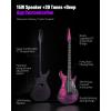 imageEnya Electric Guitar Inspire 39quot Smart Electric Carbon Fiber Guitarra with 15W Wireless Speaker 20 Distinct Tones Onboard Presets Charging Cable Adjusting Wrench and Gig BagPink