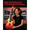 imageEnya Electric Guitar Inspire 39quot Smart Electric Carbon Fiber Guitarra with 15W Wireless Speaker 20 Distinct Tones Onboard Presets Charging Cable Adjusting Wrench and Gig BagRed