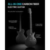 imageEnya Electric Guitar Inspire 39quot Smart Electric Carbon Fiber Guitarra with 15W Wireless Speaker 20 Distinct Tones Onboard Presets Charging Cable Adjusting Wrench and Gig BagBlack