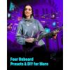 imageEnya Electric Guitar Inspire 39quot Smart Electric Carbon Fiber Guitarra with 15W Wireless Speaker 20 Distinct Tones Onboard Presets Charging Cable Adjusting Wrench and Gig BagPurple