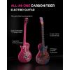 imageEnya Electric Guitar Inspire 39quot Smart Electric Carbon Fiber Guitarra with 15W Wireless Speaker 20 Distinct Tones Onboard Presets Charging Cable Adjusting Wrench and Gig BagPink