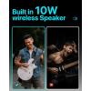 imageEnya Electric Guitar Inspire 39quot Smart Electric Carbon Fiber Guitarra with 15W Wireless Speaker 20 Distinct Tones Onboard Presets Charging Cable Adjusting Wrench and Gig BagWhite