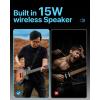 imageEnya Electric Guitar Inspire 39quot Smart Electric Carbon Fiber Guitarra with 15W Wireless Speaker 20 Distinct Tones Onboard Presets Charging Cable Adjusting Wrench and Gig BagSunburst