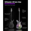 imageEnya Electric Guitar Inspire 39quot Smart Electric Carbon Fiber Guitarra with 15W Wireless Speaker 20 Distinct Tones Onboard Presets Charging Cable Adjusting Wrench and Gig BagGreen