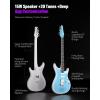 imageEnya Electric Guitar Inspire 39quot Smart Electric Carbon Fiber Guitarra with 15W Wireless Speaker 20 Distinct Tones Onboard Presets Charging Cable Adjusting Wrench and Gig BagBlue