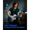 imageEnya Electric Guitar Inspire 39quot Smart Electric Carbon Fiber Guitarra with 15W Wireless Speaker 20 Distinct Tones Onboard Presets Charging Cable Adjusting Wrench and Gig BagBlue