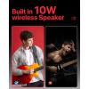 imageEnya Electric Guitar Inspire 39quot Smart Electric Carbon Fiber Guitarra with 15W Wireless Speaker 20 Distinct Tones Onboard Presets Charging Cable Adjusting Wrench and Gig BagRed