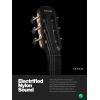 imageEnya NEXG 2 AcousticElectric Guitar Carbon Fiber Travel Smart Audio Guitar with 50W Wireless Speaker Wireless Microphone HiFi Monitor Earphones Footswitch Charging Stand and GigbagBlack LCF