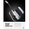 imageEnya NEXG 2 AcousticElectric Guitar Carbon Fiber Travel Smart Audio Guitar with 50W Wireless Speaker Wireless Microphone HiFi Monitor Earphones Footswitch Charging Stand and GigbagWhite