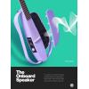 imageEnya NEXG 2 AcousticElectric Guitar Carbon Fiber Travel Smart Audio Guitar with 50W Wireless Speaker Wireless Microphone HiFi Monitor Earphones Footswitch Charging Stand and GigbagPurple