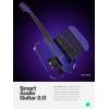 imageEnya NEXG 2 AcousticElectric Guitar Carbon Fiber Travel Smart Audio Guitar with 50W Wireless Speaker Wireless Microphone HiFi Monitor Earphones Footswitch Charging Stand and GigbagPurple