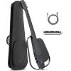 imageEnya NEXG 2 AcousticElectric Guitar Carbon Fiber Travel Smart Audio Guitar with 50W Wireless Speaker Wireless Microphone HiFi Monitor Earphones Footswitch Charging Stand and GigbagBlack