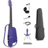 imageEnya NEXG 2 AcousticElectric Guitar Carbon Fiber Travel Smart Audio Guitar with 50W Wireless Speaker Wireless Microphone HiFi Monitor Earphones Footswitch Charging Stand and GigbagPurple
