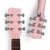 imageEnya Nova Go Carbon Fiber Acoustic Guitar 12 Size Beginner Adult Travel Acustica Guitarra wStarter Bundle Kit of Colorful Gift Packaging Acoustic Guitar Strap Gig Bag Cleaning ClothPink