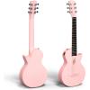 imageEnya Nova Go Mini Carbon Fiber Acoustic Guitar 14 Size Travel Acustica Guitarra wBeginner Kids Starter Bundle Kit of Thickened Gig Bag Adjusting WrenchPink