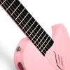 imageEnya Nova Go Mini Carbon Fiber Acoustic Guitar 14 Size Travel Acustica Guitarra wBeginner Kids Starter Bundle Kit of Thickened Gig Bag Adjusting WrenchPink