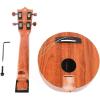 imageEnya Round Soprano Ukulele 21 Inch Mahogany and Ebony with Start Kit Includes Online Lessons Case Strap Strings Capo Sand Shaker PickPolish Cloth EURX121 round