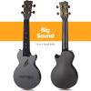 imageEnya Soprano Ukulele 21 Inch Carbon Fiber Travel Ukelele Nova U Mini Simple Yukalalee With Beginner Kit includes Case Strap Capo Strings Professional Ukalalee YukalaleeBlack
