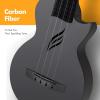 imageEnya Soprano Ukulele 21 Inch Carbon Fiber Travel Ukelele Nova U Mini Simple Yukalalee With Beginner Kit includes Case Strap Capo Strings Professional Ukalalee YukalaleeBlack
