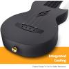 imageEnya Soprano Ukulele 21 Inch Carbon Fiber Travel Ukelele Nova U Mini Simple Yukalalee With Beginner Kit includes Case Strap Capo Strings Professional Ukalalee YukalaleeBlack