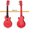 imageEnya Soprano Ukulele 21 Inch Carbon Fiber Travel Ukelele Nova U Mini Simple Yukalalee With Beginner Kit includes Case Strap Capo Strings Professional Ukalalee YukalaleeRed