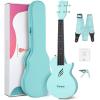 imageEnya Soprano Ukulele 21 Inch Carbon Fiber Travel Ukelele Nova U Mini Simple Yukalalee With Beginner Kit includes Case Strap Capo Strings Professional Ukalalee YukalaleeBlue