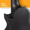 imageEnya Soprano Ukulele 21 Inch Carbon Fiber Travel Ukelele Nova U Mini Simple Yukalalee With Beginner Kit includes Case Strap Capo Strings Professional Ukalalee YukalaleeBlack