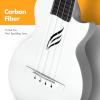 imageEnya Soprano Ukulele 21 Inch Carbon Fiber Travel Ukelele Nova U Mini Simple Yukalalee With Beginner Kit includes Case Strap Capo Strings Professional Ukalalee YukalaleeWhite