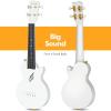 imageEnya Soprano Ukulele 21 Inch Carbon Fiber Travel Ukelele Nova U Mini Simple Yukalalee With Beginner Kit includes Case Strap Capo Strings Professional Ukalalee YukalaleeWhite