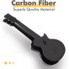 imageEnya Soprano Ukulele 21 Inch Carbon Fiber Travel Ukelele Nova U Mini Simple Yukalalee With Beginner Kit includes Case Strap Capo Strings Professional Ukalalee YukalaleeBlack