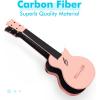 imageEnya Soprano Ukulele 21 Inch Carbon Fiber Travel Ukelele Nova U Mini Simple Yukalalee With Beginner Kit includes Case Strap Capo Strings Professional Ukalalee YukalaleePink