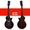 imageEnya Tenor All Solid Flame Maple Ukulele with Builtin AcousticPlus Pickup and Deluxe CaseBlack AcousticPlus Moon