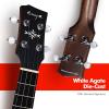 imageEnya Tenor All Solid Flame Maple Ukulele with Builtin AcousticPlus Pickup and Deluxe CaseBlack AcousticPlus Moon