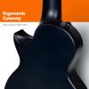imageEnya Tenor All Solid Flame Maple Ukulele with Builtin AcousticPlus Pickup and Deluxe CaseBlue Acoustic Moon