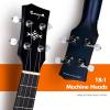 imageEnya Tenor All Solid Flame Maple Ukulele with Builtin AcousticPlus Pickup and Deluxe CaseBlue AcousticPlus Moon