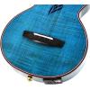 imageEnya Tenor All Solid Flame Maple Ukulele with Builtin AcousticPlus Pickup and Deluxe CaseBlue E6