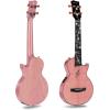imageEnya Tenor All Solid Flame Maple Ukulele with Builtin AcousticPlus Pickup and Deluxe CasePink E6