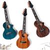 imageEnya Tenor Ukulele 26 Inch AAA Solid Mahogany Cutaway Gloss Ukelele for beginner Intermediate AdvancedEUTM6Natural tenor ukulele