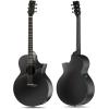 imageEnya X4 PRO Carbon Fiber Acoustic Electric Guitar 41Inch Full Size Cutaway Design AcousticPlus Pickup System with Builtin Effects ampamp Tuner Includes Deluxe Hard Case Leather Strap CableX3 PRO