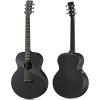 imageEnya X4 PRO Carbon Fiber Acoustic Electric Guitar 41Inch Full Size Cutaway Design AcousticPlus Pickup System with Builtin Effects ampamp Tuner Includes Deluxe Hard Case Leather Strap CableX3 PRO MINI